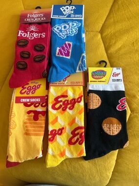 Breakfast Themed Crew Socks